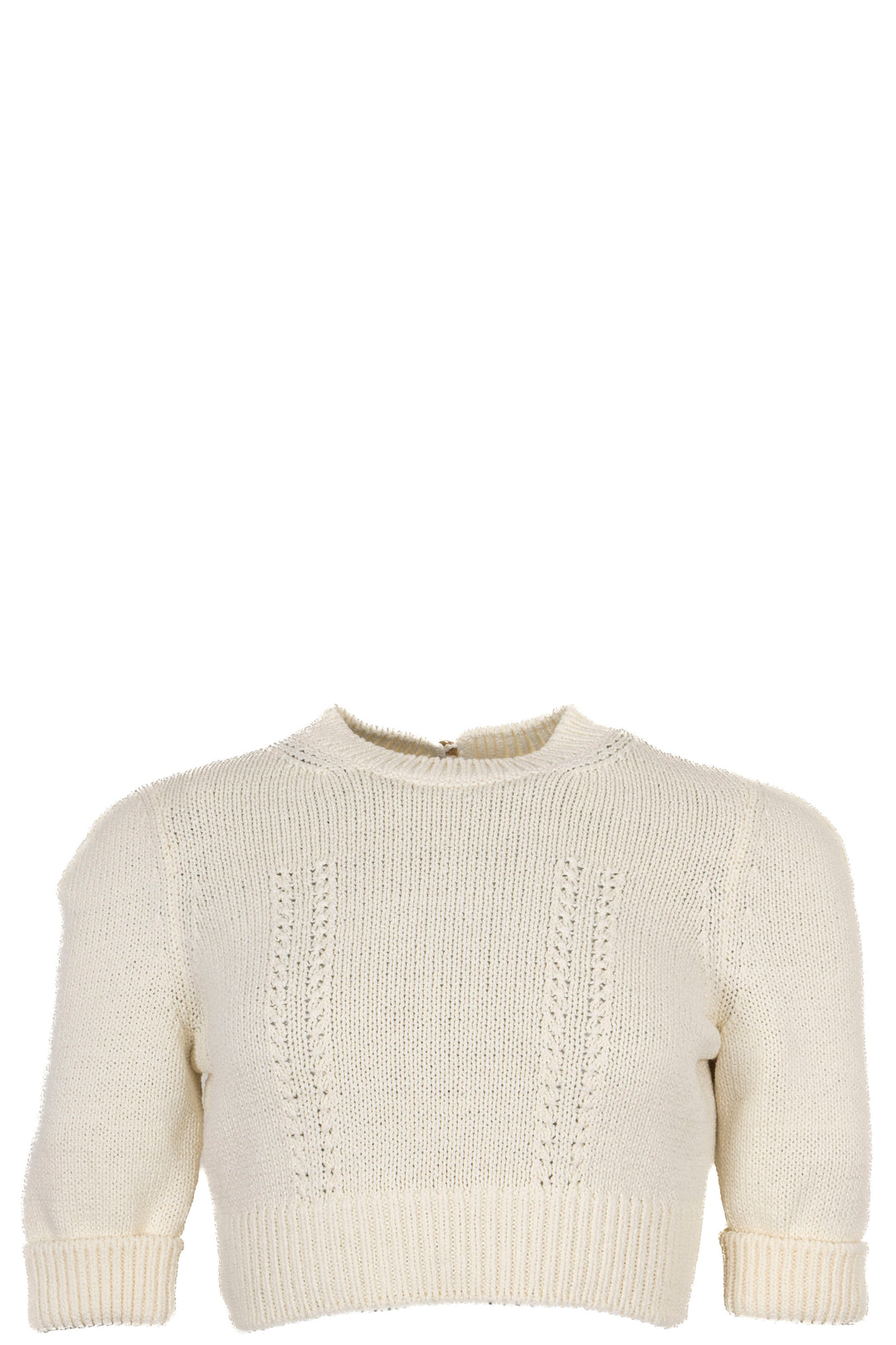CHANEL Cropped Sweater Ivory