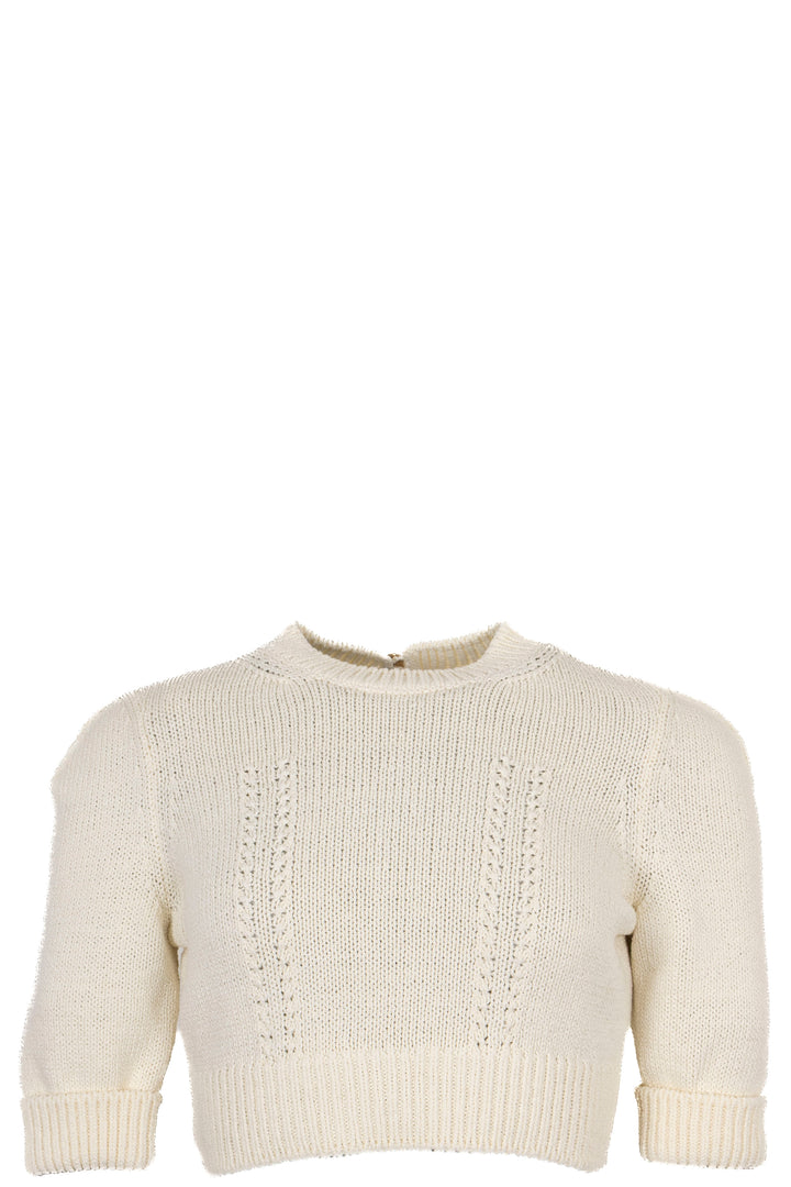 CHANEL Cropped Sweater Ivory