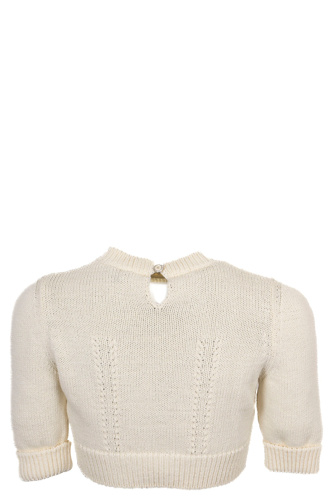 CHANEL Cropped Sweater Ivory