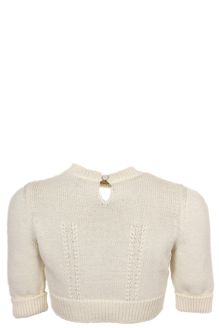 CHANEL Cropped Sweater Ivory