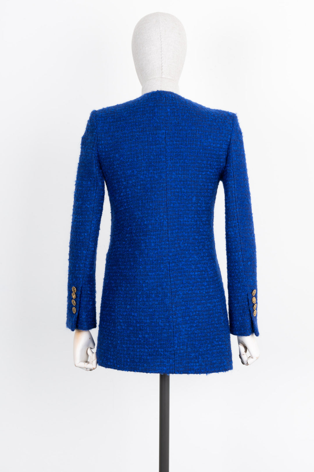 SAINT LAURENT Tweed Jacket Blue