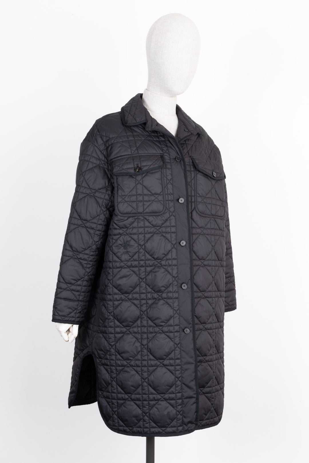 CHRISTIAN DIOR Cannage Coat Black