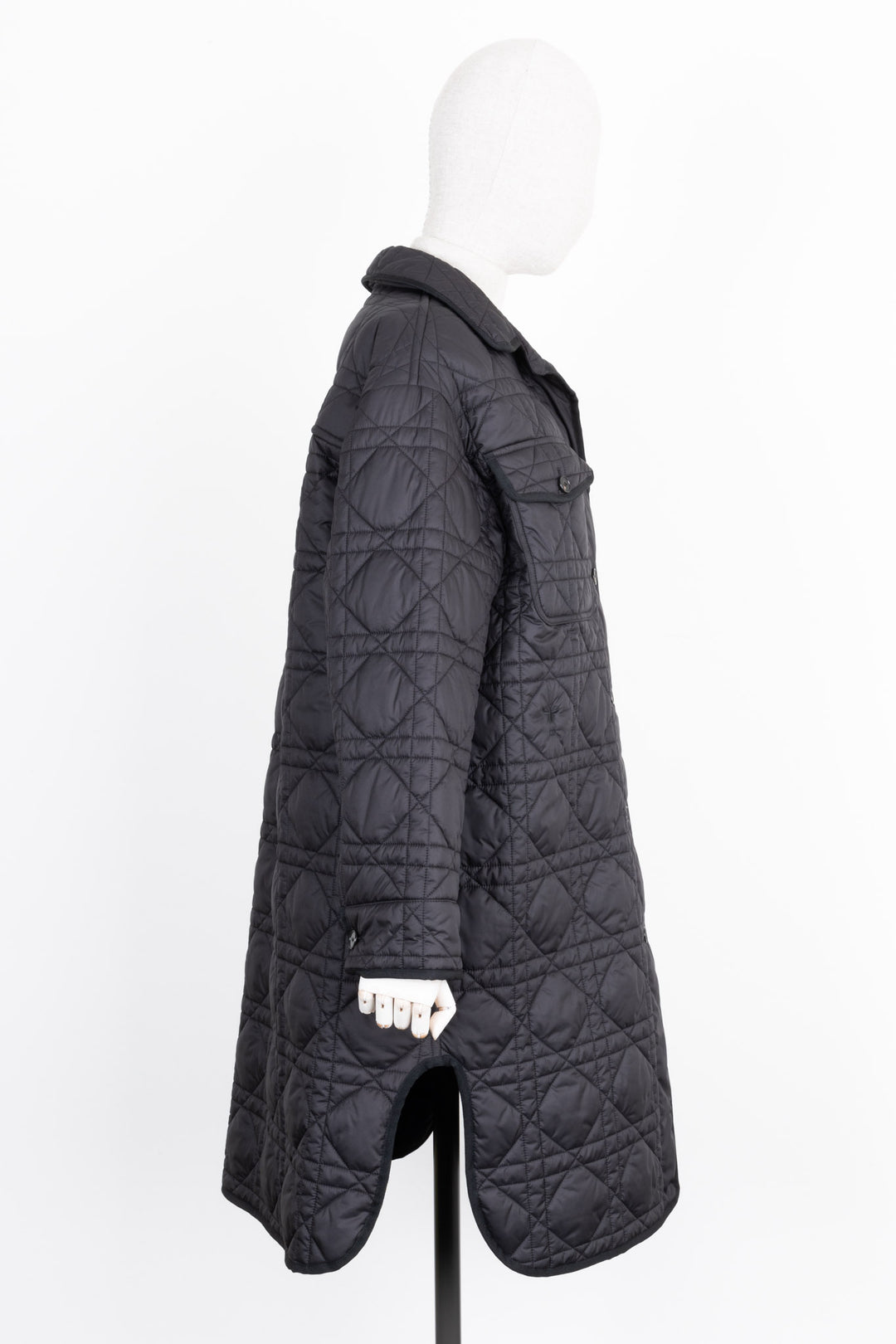 CHRISTIAN DIOR Cannage Coat Black