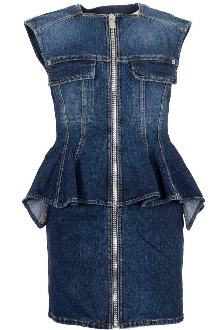 Robe mini GIVENCHY en jean à basque