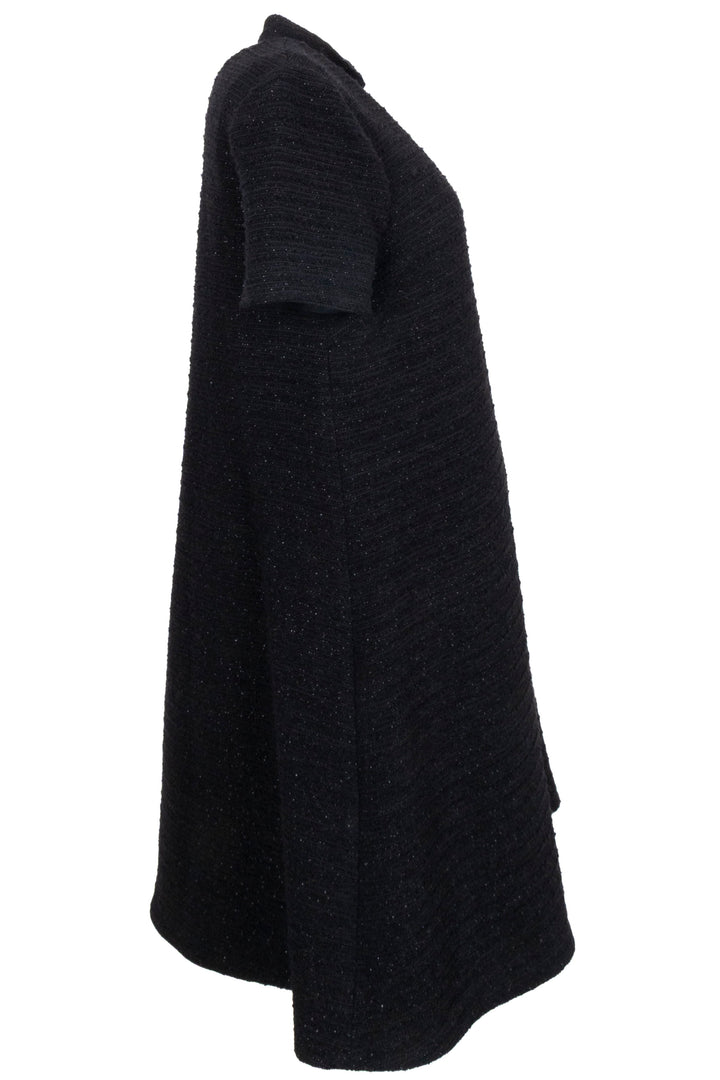 GUCCI Pleated Tweed Dress Black