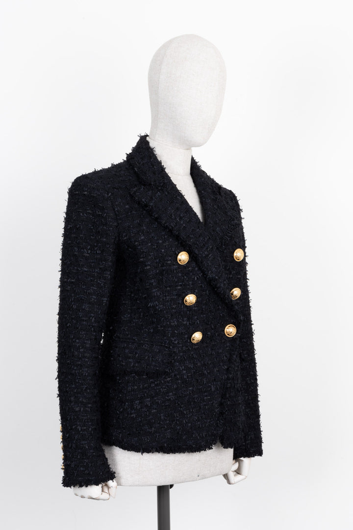 BALMAIN Tweed Jacket Black