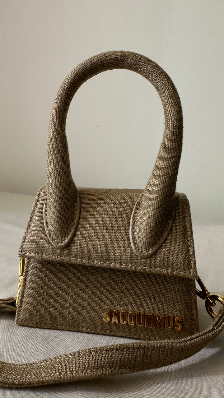 JACQUEMUS Le Chiquito Bag Mini Canvas Beige