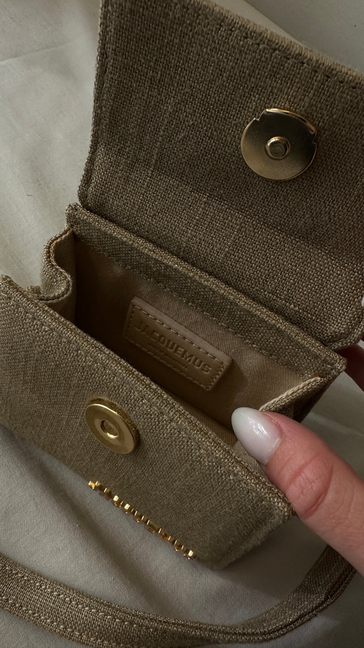 JACQUEMUS Le Chiquito Bag Mini Canvas Beige