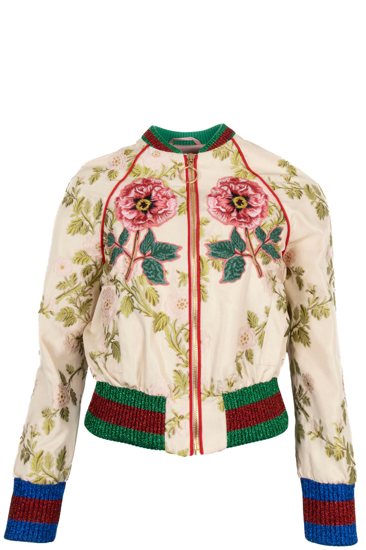 GUCCI L'Aveugle Par Amour Floral Zip Bomber Jacket