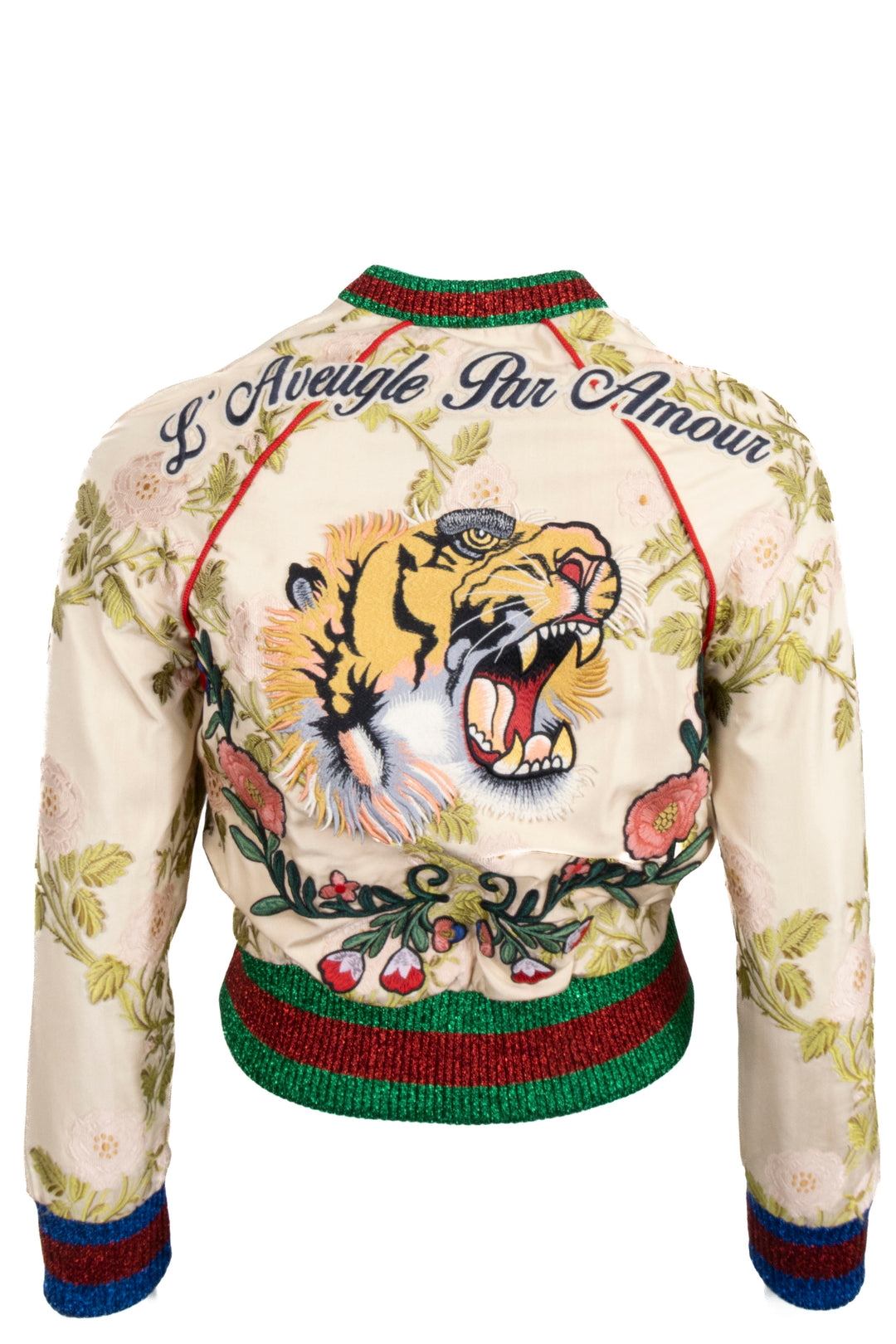 GUCCI L'Aveugle Par Amour Floral Zip Bomber Jacket