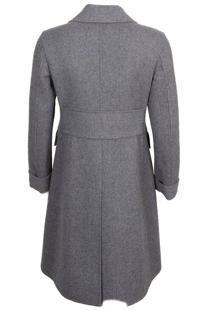 CHRISTIAN DIOR Double Breasted Short Coat Wool Grey