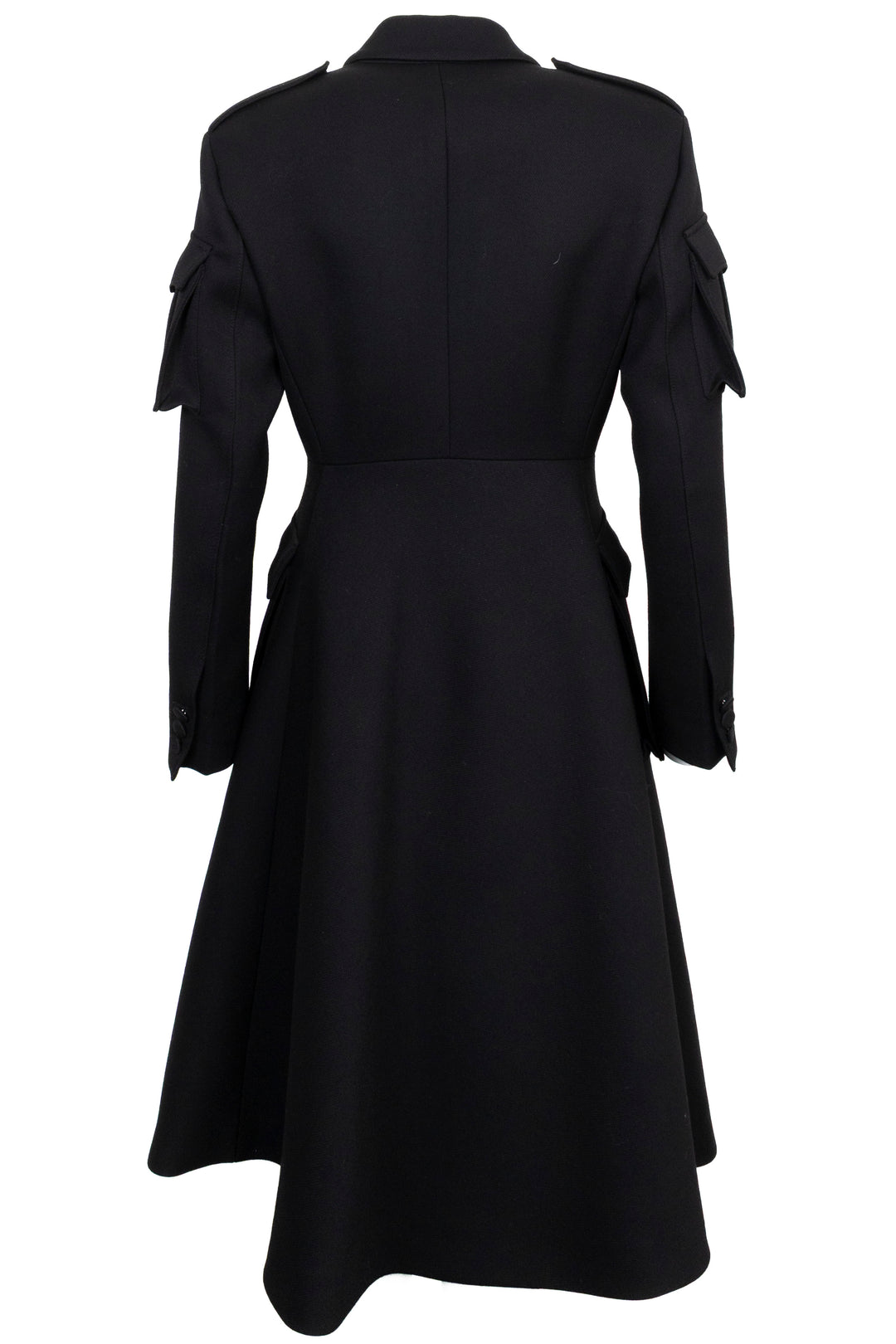 PRADA 2019 Patch Pocket Military Coat Wool Black