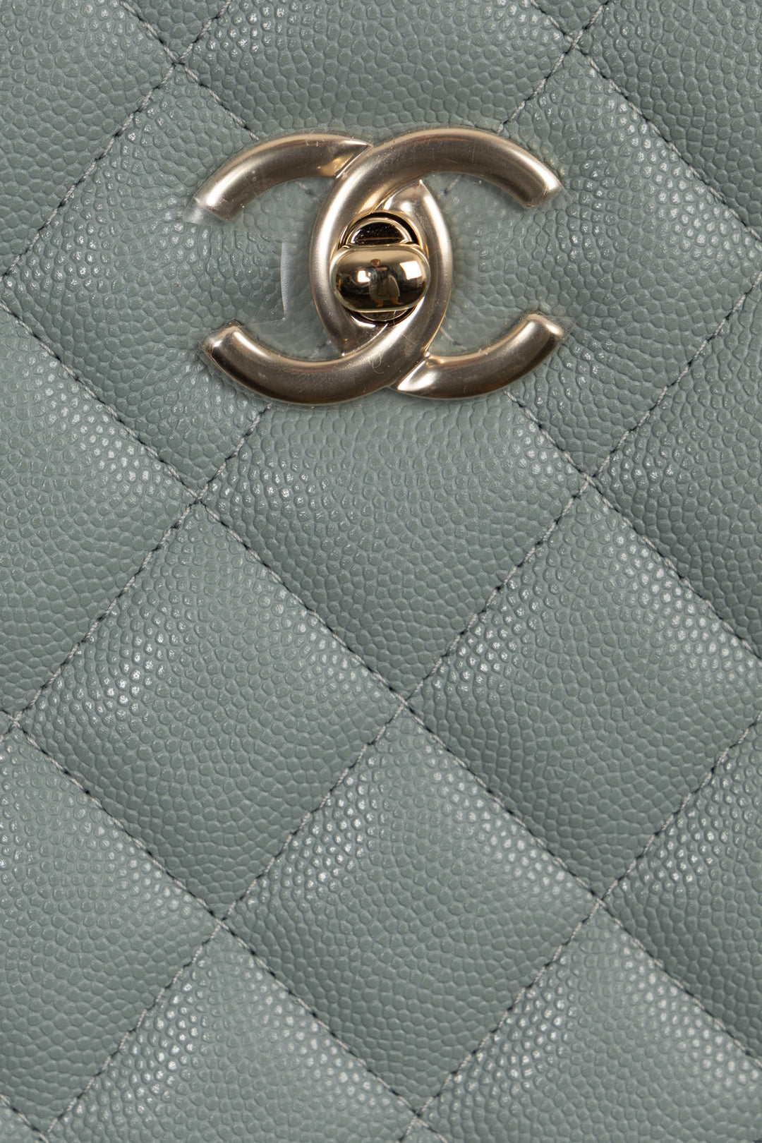CHANEL Classic Shopping Tote Large Caviar Mint