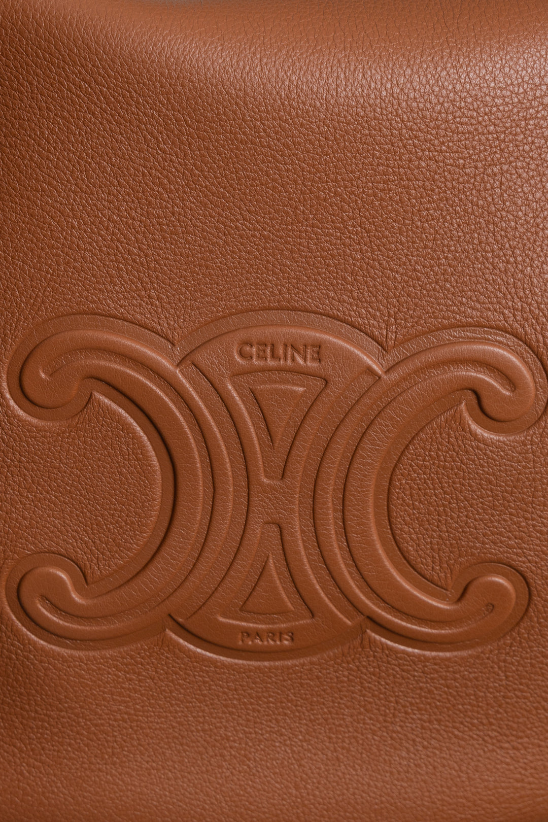 CELINE Medium Heloise Shoulder Bag Cognac