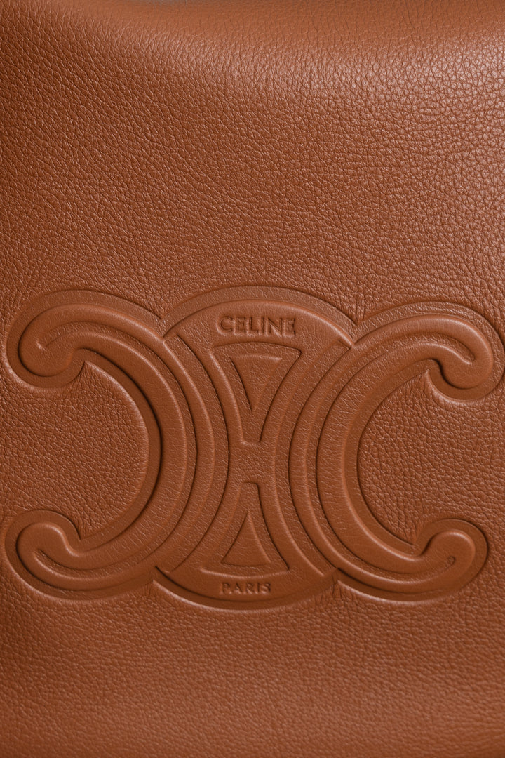 CELINE Medium Heloise Shoulder Bag Cognac