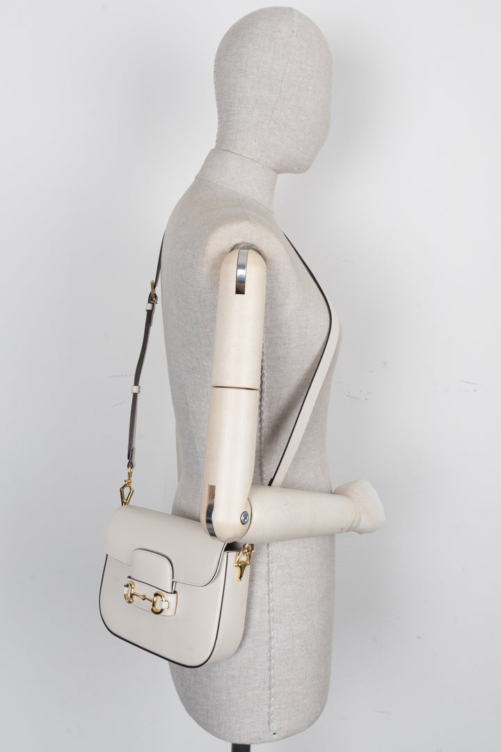 GUCCI Horsebit 1955 Small White