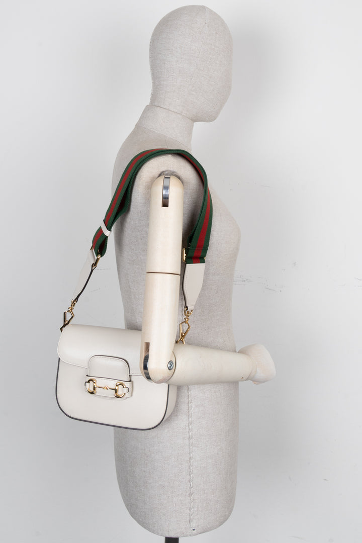 GUCCI Horsebit 1955 Small White