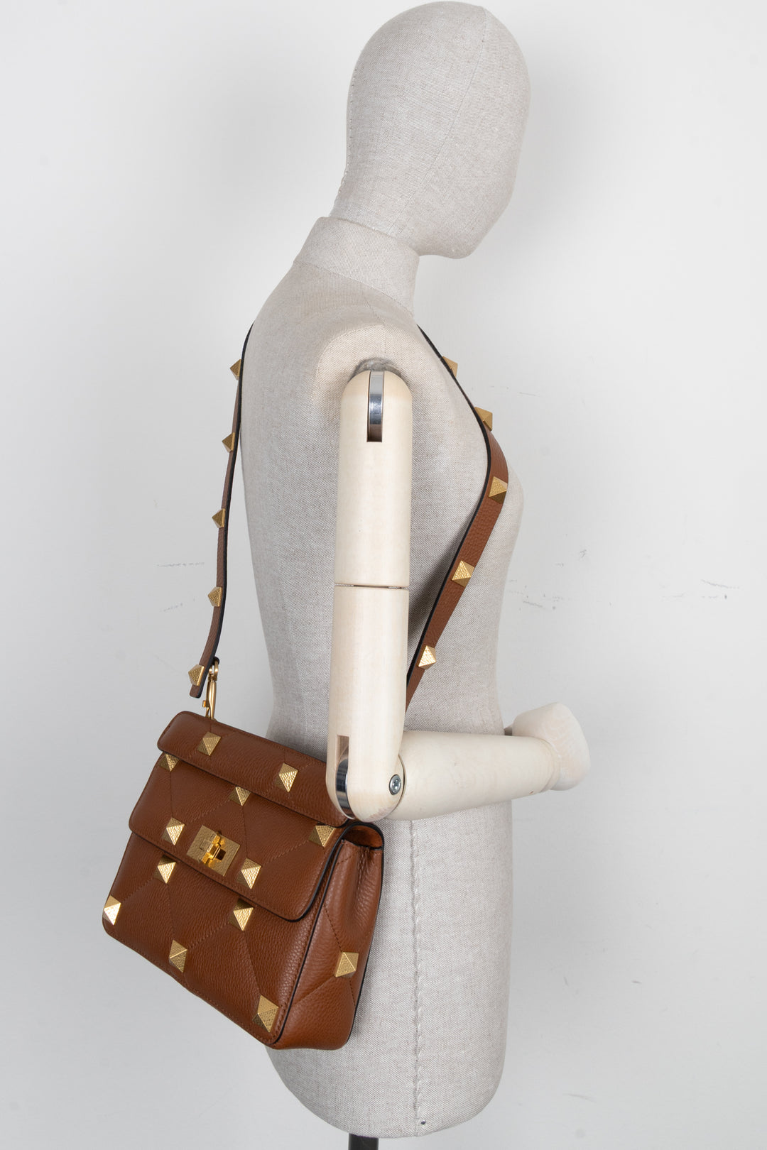 Sac à main VALENTINO Roman Stud marron