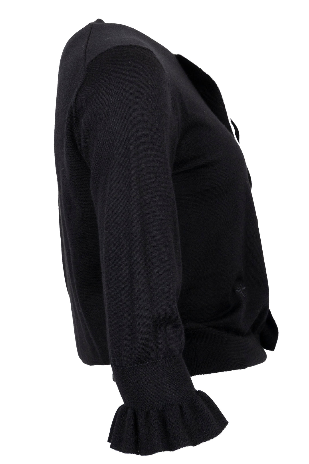 CHRISTIAN DIOR Long Sleeve Cashmere Black White