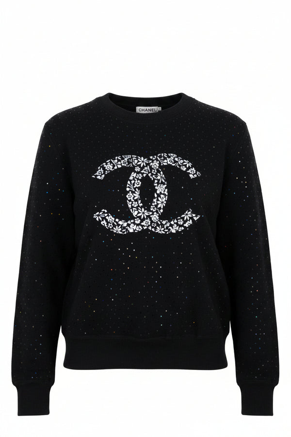 CHANEL Glitter Sweater Black