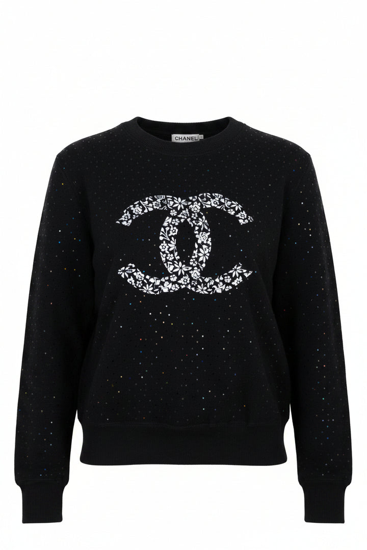 CHANEL Glitter Sweater Black