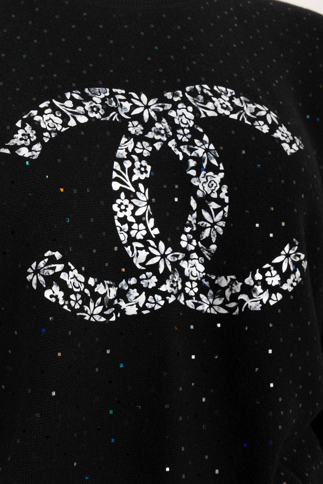 CHANEL Glitter Sweater Black