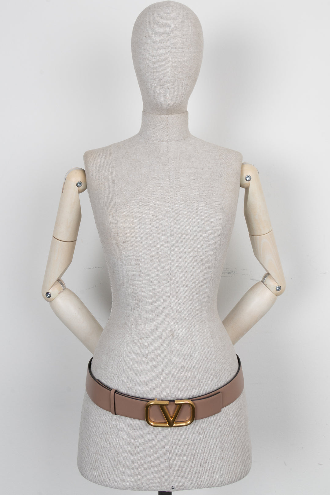 Ceinture réversible VALENTINO V Logo Nude