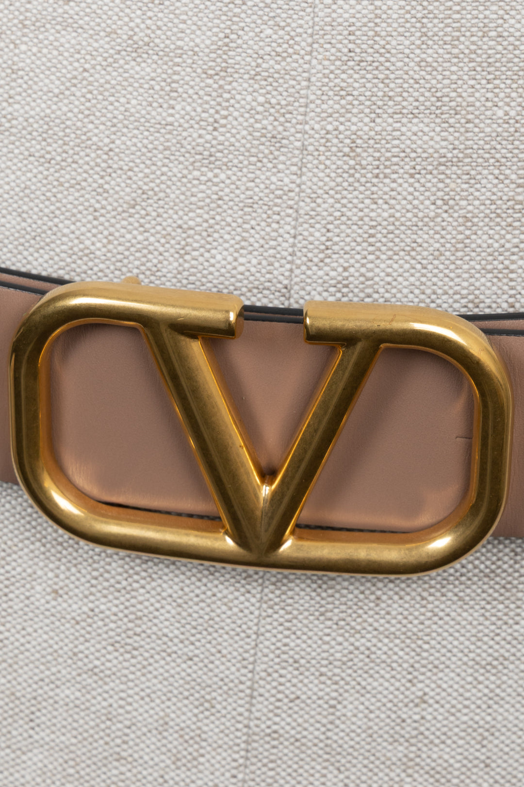 Ceinture réversible VALENTINO V Logo Nude