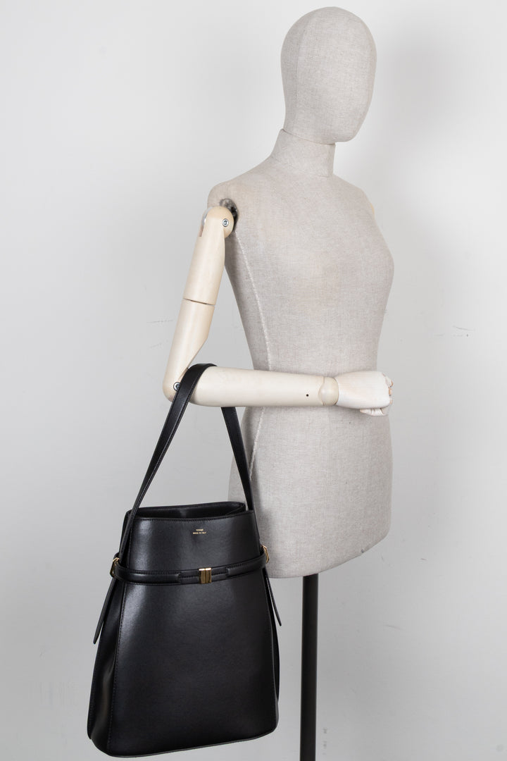 TOTEME Belted Bucket Bag Black