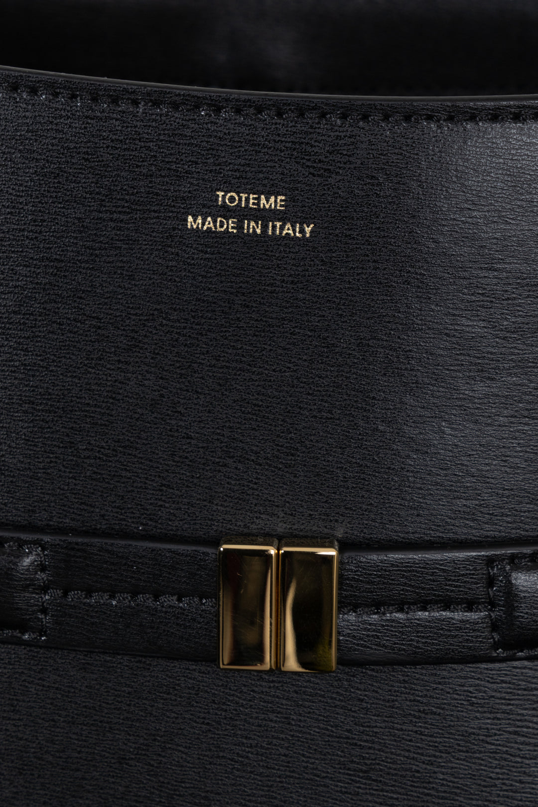 TOTEME Belted Bucket Bag Black