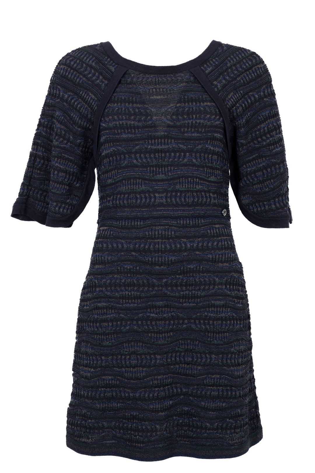 Robe midi en maille CHANEL bleue