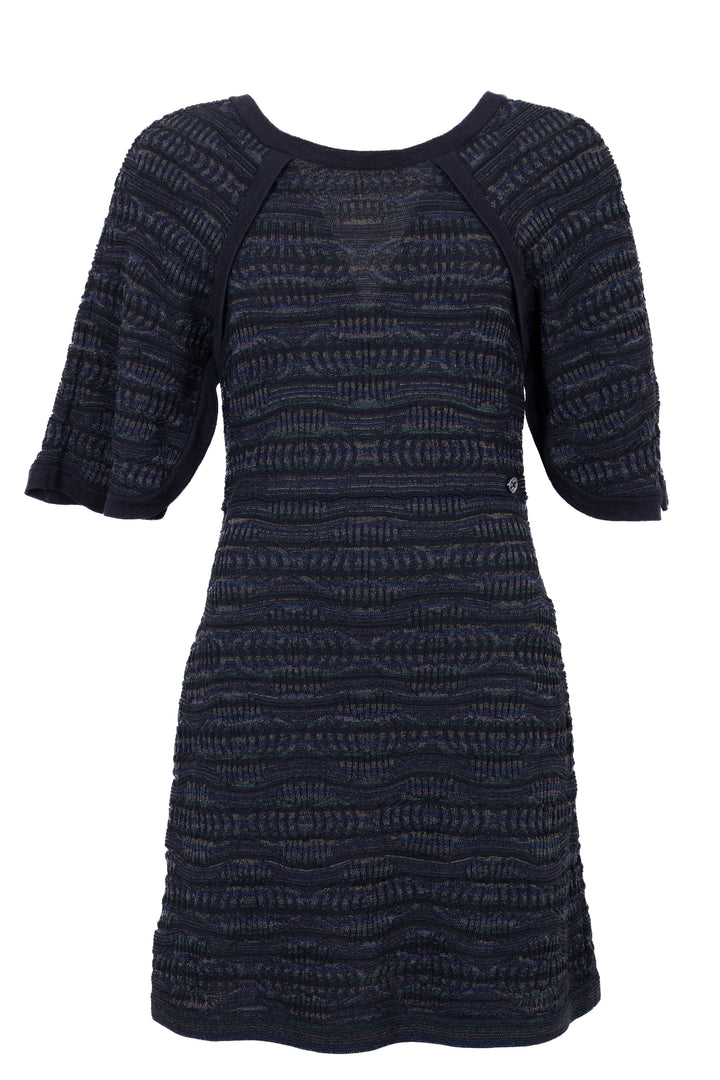 Robe midi en maille CHANEL bleue