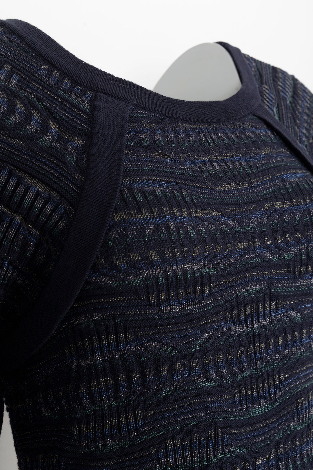 Robe midi en maille CHANEL bleue