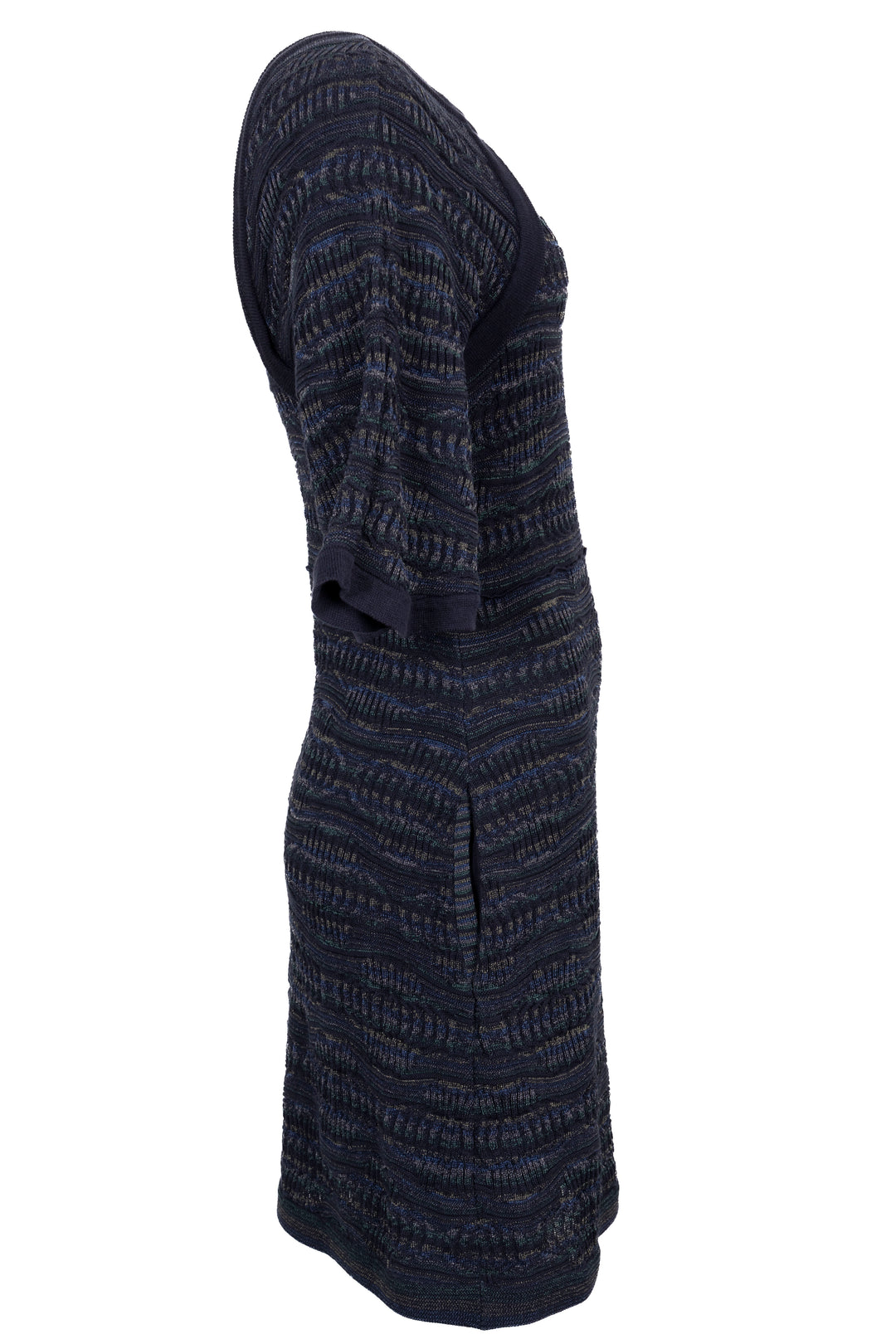 Robe midi en maille CHANEL bleue