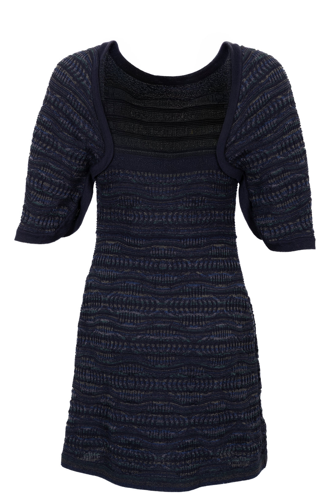 Robe midi en maille CHANEL bleue