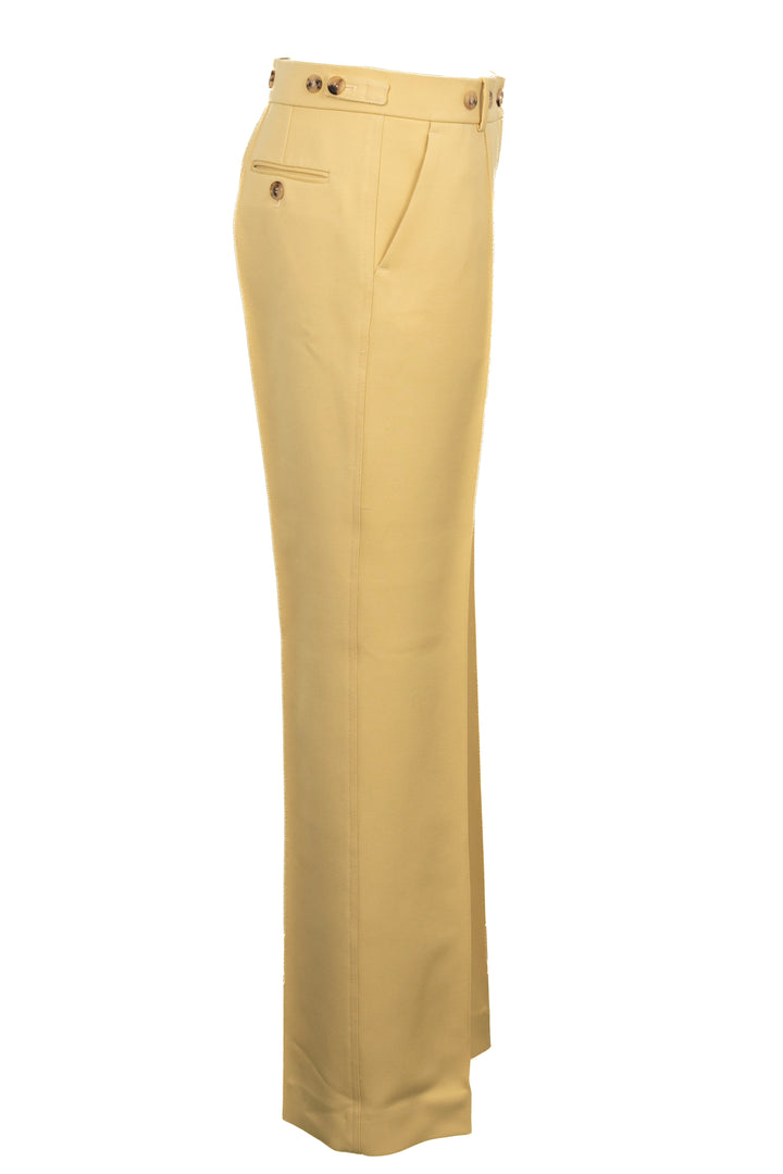 CELINE Suit Pants Wool Yellow
