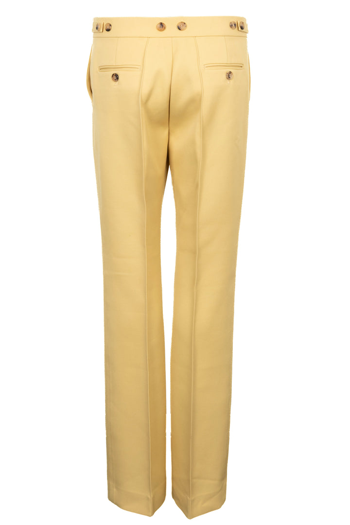 CELINE Suit Pants Wool Yellow