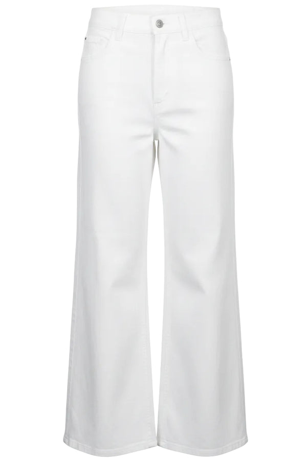 CELINE Wide Leg Denim Pants White