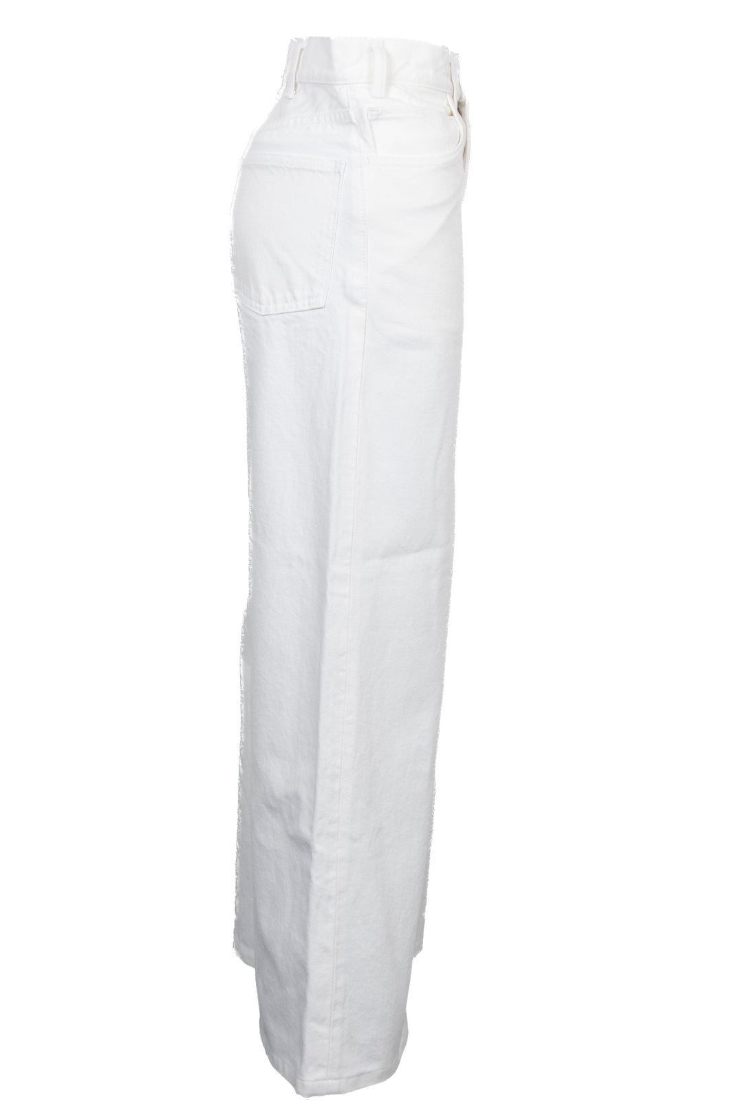 CELINE Wide Leg Denim Pants White