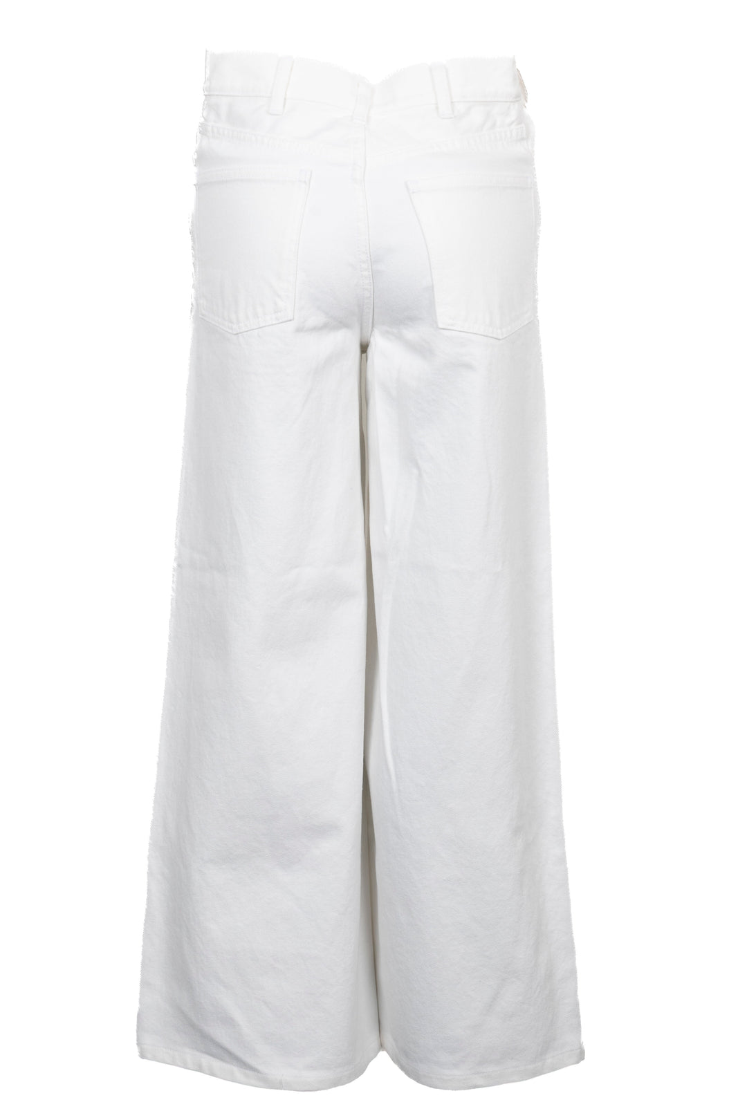 CELINE Wide Leg Denim Pants White