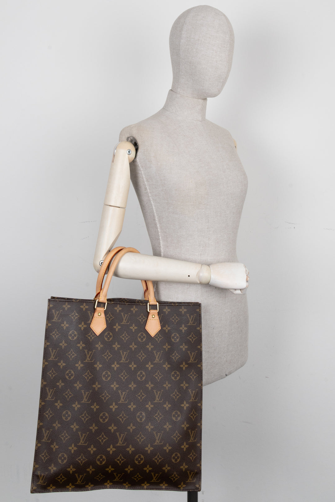 LOUIS VUITTON Sac Plat Tote Bag MNG Canvas
