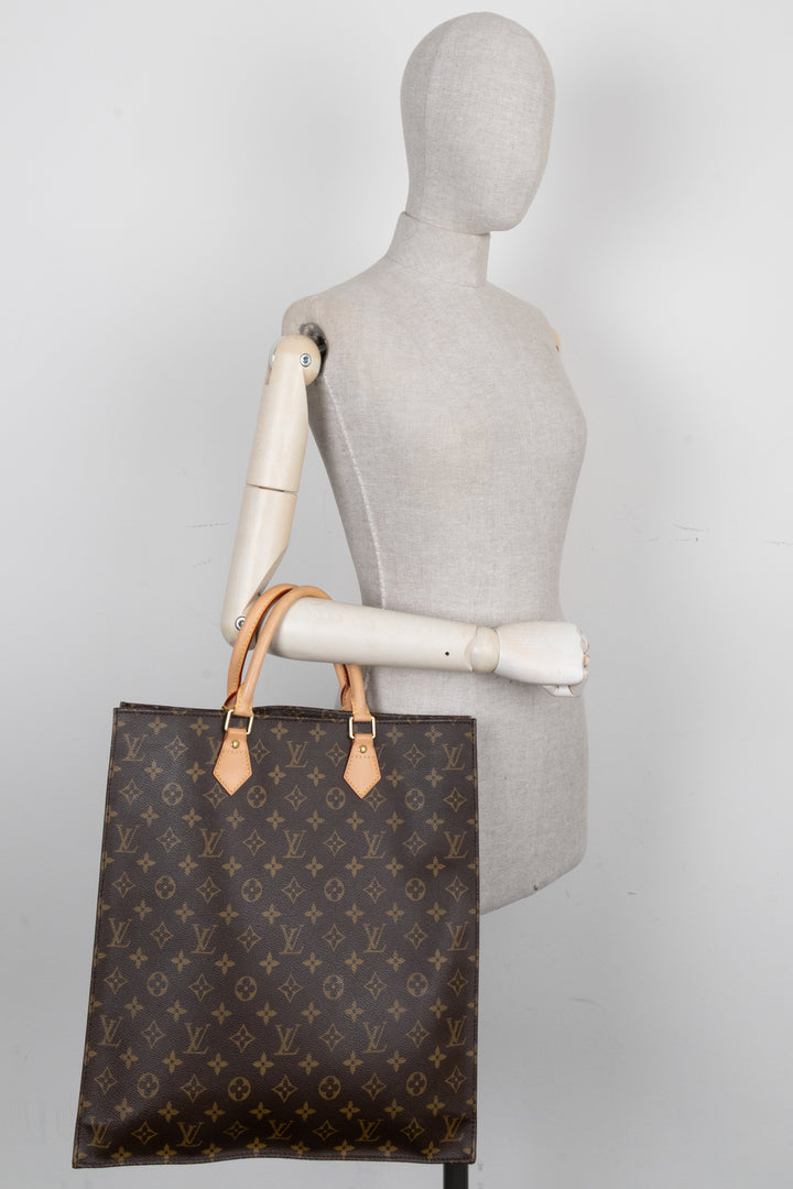 LOUIS VUITTON Sac Plat Tote Bag MNG Canvas