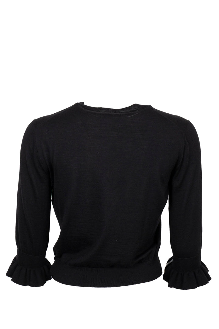CHRISTIAN DIOR Long Sleeve Cashmere Black White