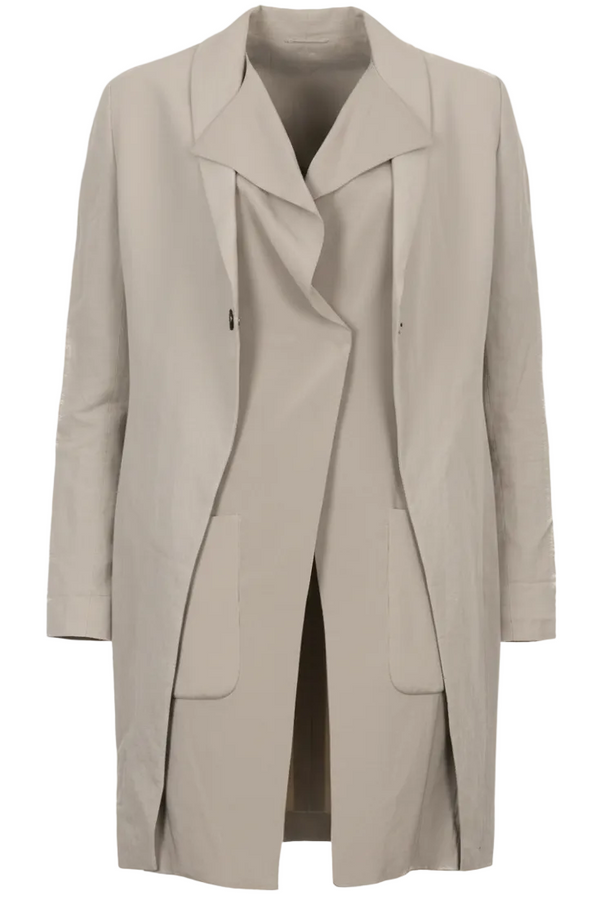 BRUNELLO CUCINELLI Coat Silk Linen Grey