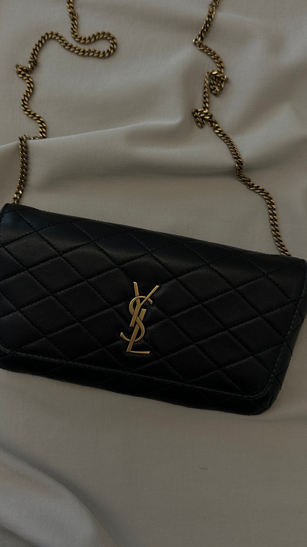 SAINT LAURENT Gaby Phone Case Bag Black