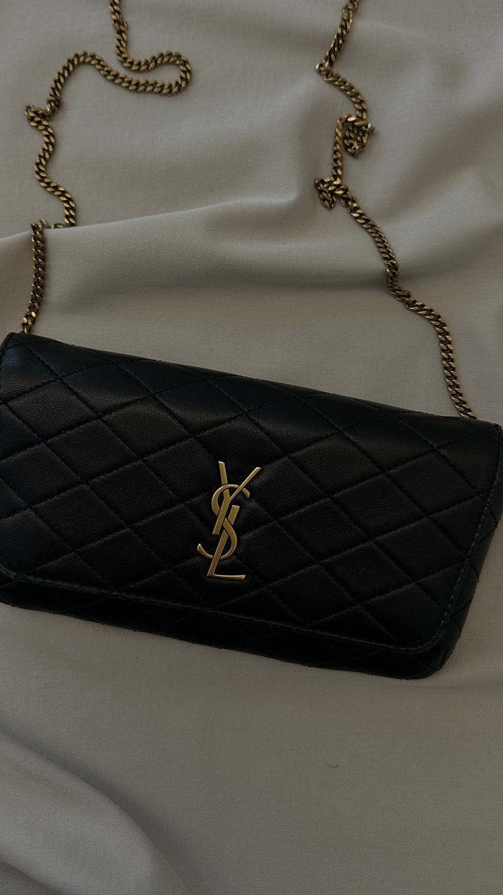 SAINT LAURENT Gaby Phone Case Bag Black