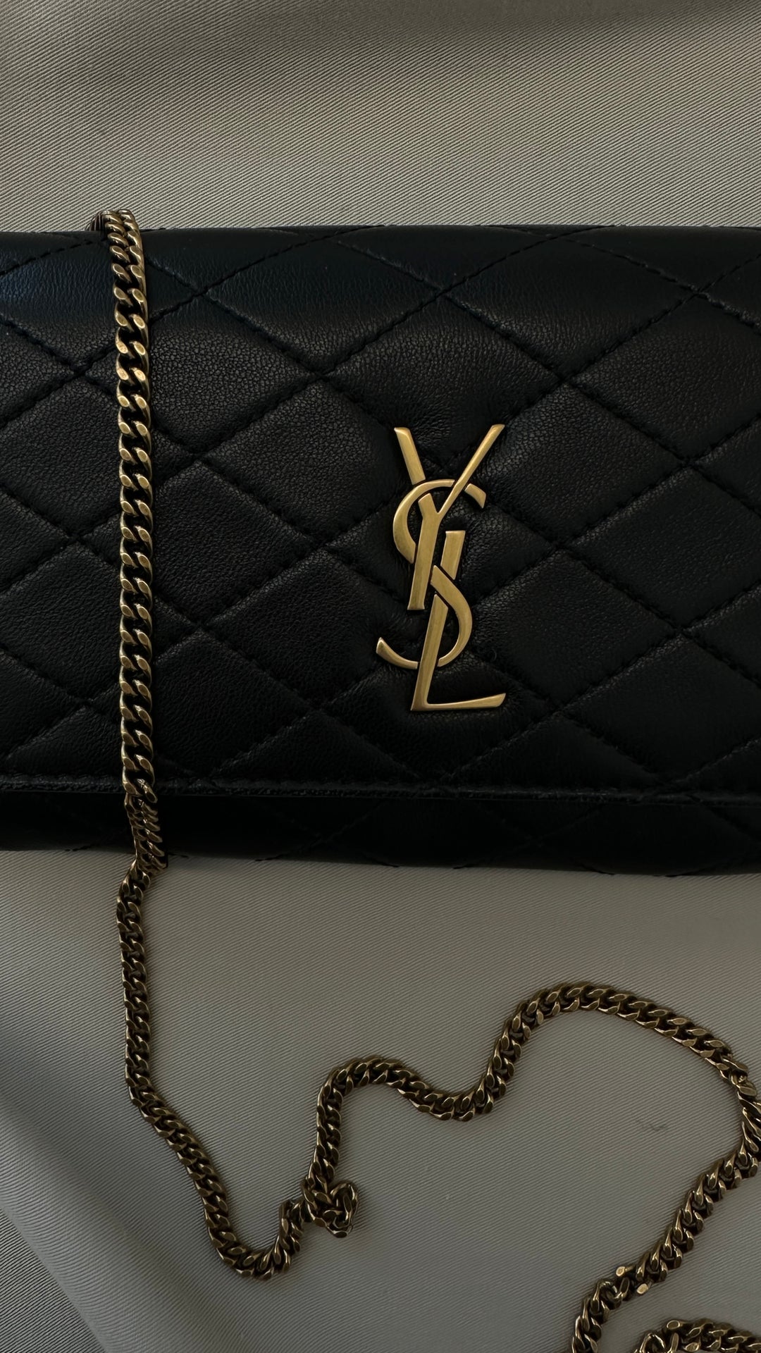 SAINT LAURENT Gaby Phone Case Bag Black