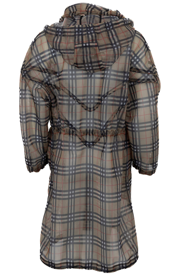 BURBERRY Cowbit Jacket Mesh Nova Check Transparent Beige