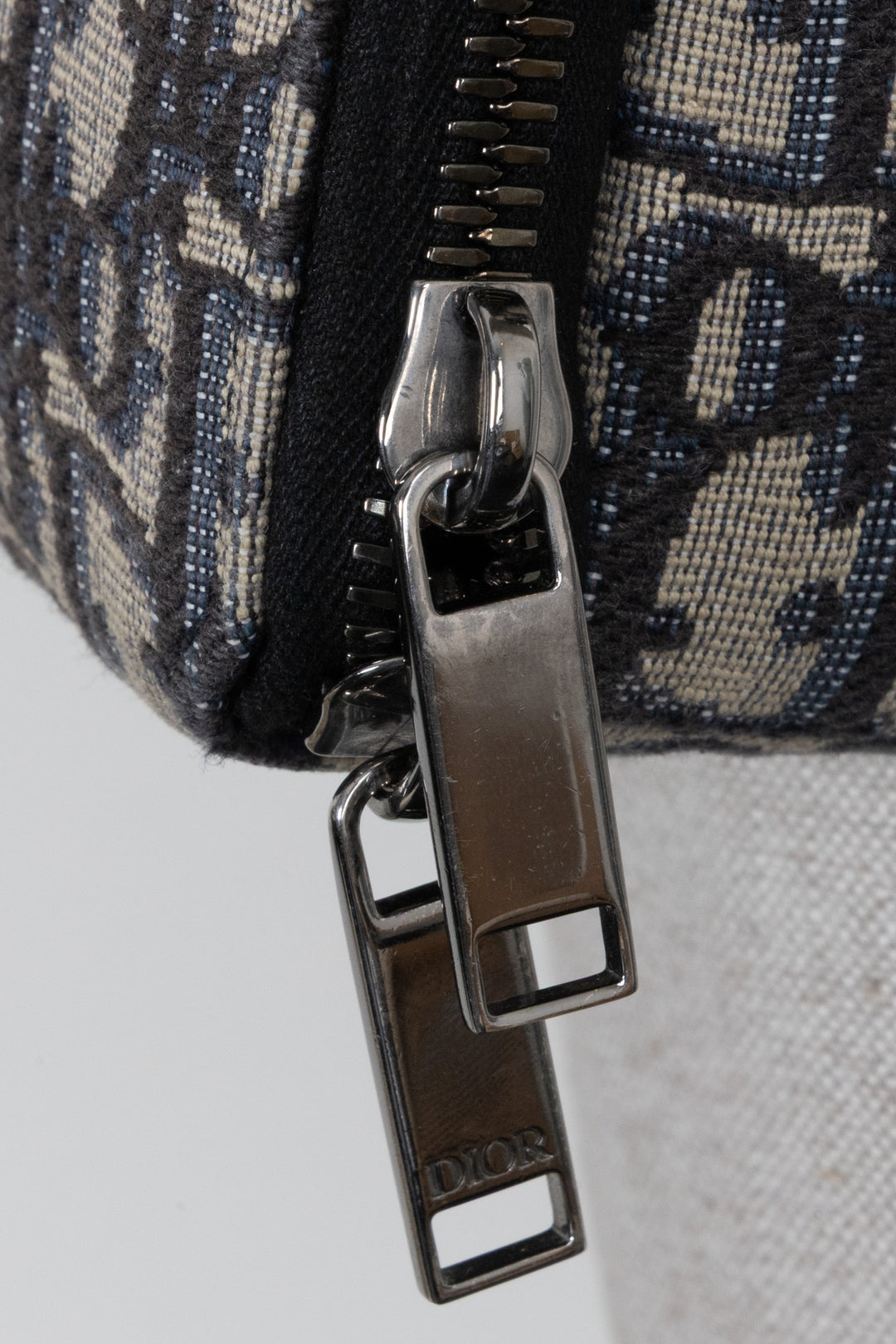 CHRISTIAN DIOR Crossbody Pouch Oblique Blue