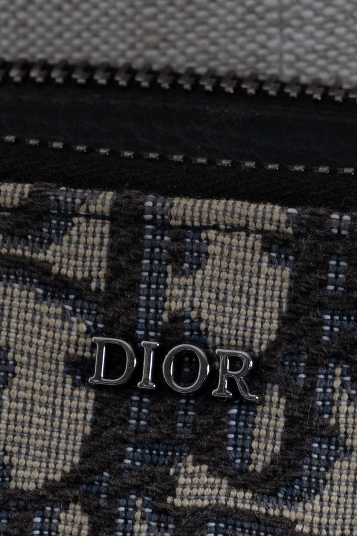 CHRISTIAN DIOR Crossbody Pouch Oblique Blue